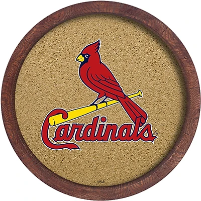 The Fan-Brand St. Louis Cardinals Faux Barrel Framed Cork Board