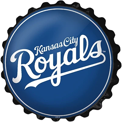 The Fan-Brand Kansas City Royals Wordmark Bottle Cap Wall Sign