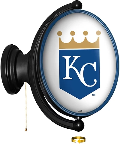 The Fan-Brand Kansas City Royals Original Oval Rotating Lighted Wall Sign