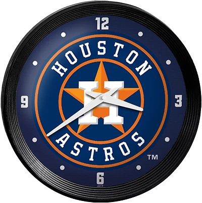 The Fan-Brand Houston Astros Ribbed Frame Wall Clock
