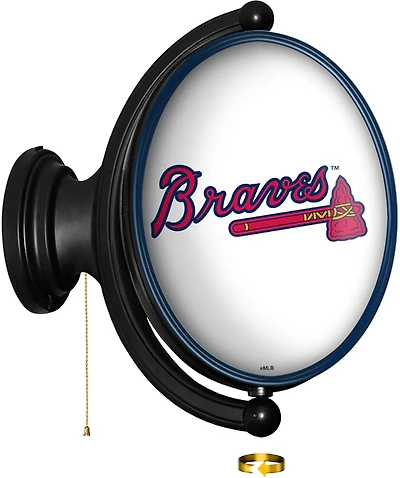 The Fan-Brand Atlanta Braves Original Oval Rotating Lighted Wall Sign