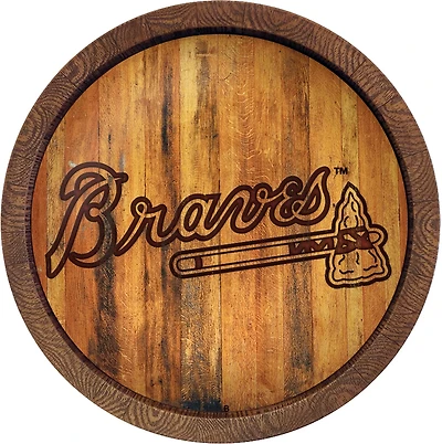 The Fan-Brand Atlanta Braves Branded Faux Barrel Top Sign