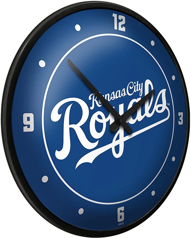 The Fan-Brand Kansas City Royals Wordmark Modern Disc Wall Clock