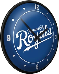 The Fan-Brand Kansas City Royals Wordmark Modern Disc Wall Clock