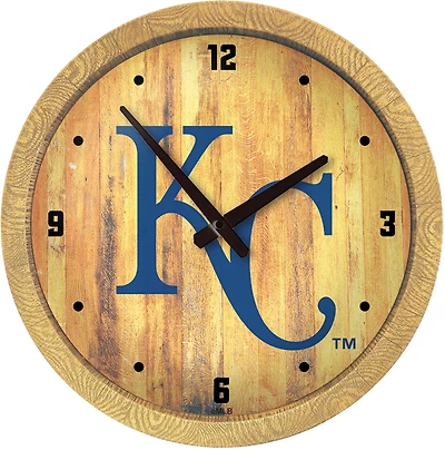 The Fan-Brand Kansas City Royals Faux Barrel Top Wall Clock