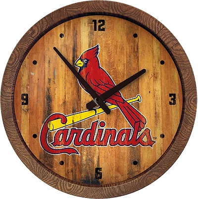 The Fan-Brand St. Louis Cardinals Faux Barrel Top Wall Clock