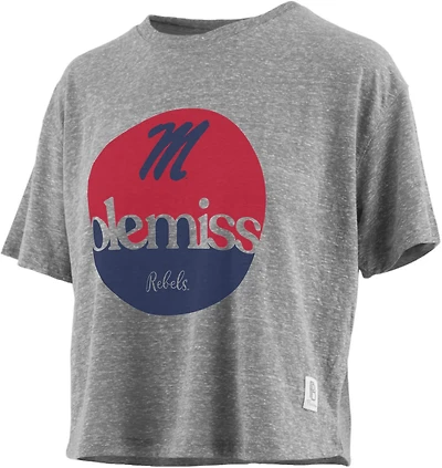Three Square Women's University of Mississippi Knobi Jasper Stanwick Cropped T-shirt