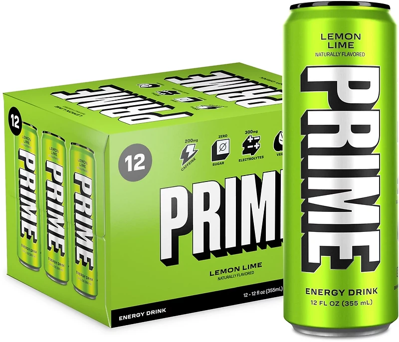 Prime Lemon Lime PH Energy 12oz