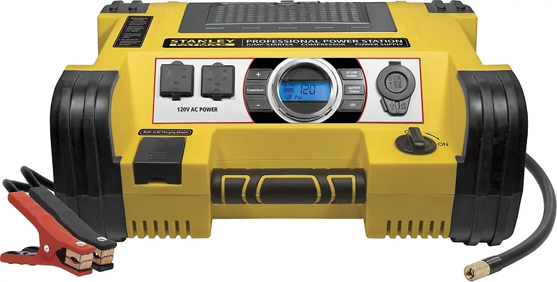 Stanley FATMAX 700 Instant/1,400 Peak Battery Amp Professional Power Station with 500 W Inverter and Digital Gauge