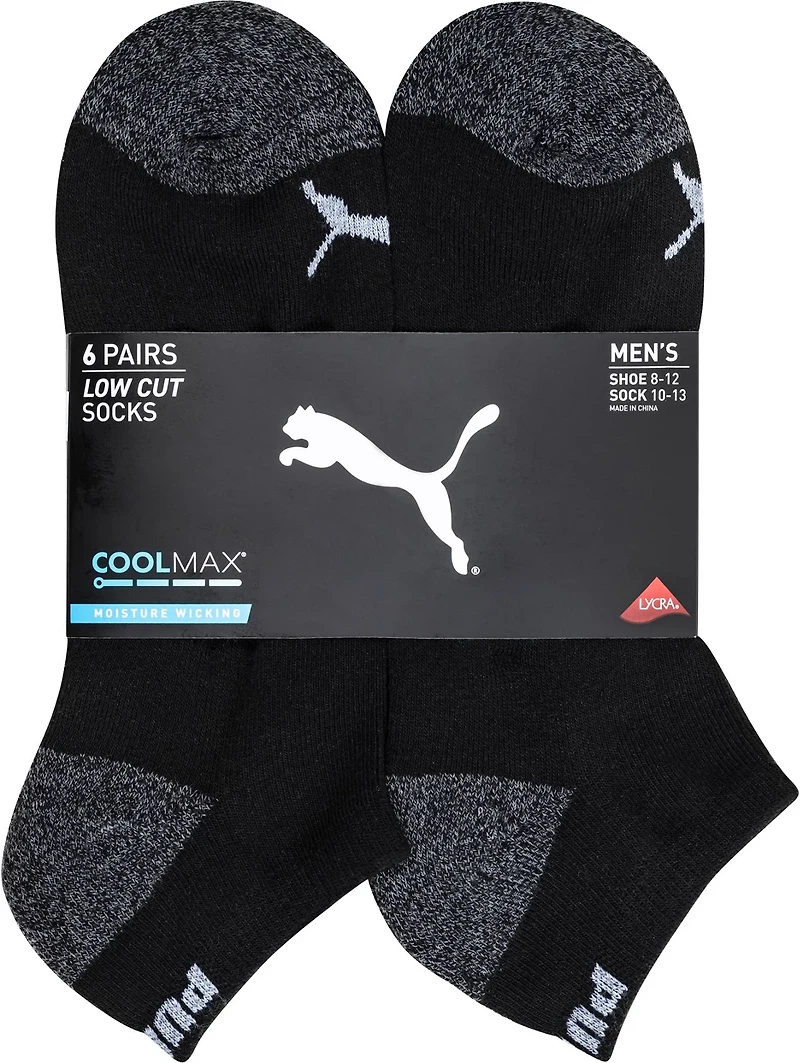 PUMA Men's Terry Low Cut Socks 6-Pack