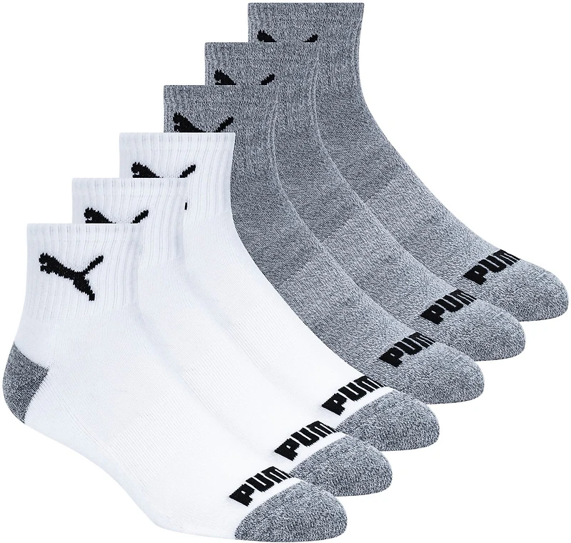 PUMA Men's Terry Quarter Socks 6-Pack