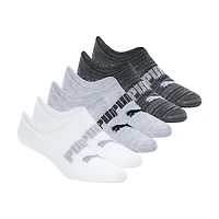 PUMA Women's Non-Terry Footie Socks 6-Pack