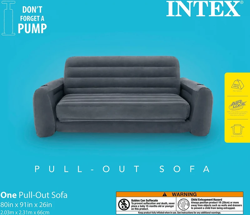 INTEX Pull-Out Sofa Queen Air Mattress