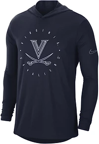 Nike Men's University of Virginia Dri-FIT Long Sleeve Hooded T-shirt