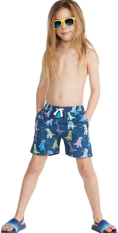 Chubbies Boys' Tyrannosaurus Reps Stretch Swim Trunks