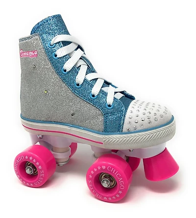 Chicago Skates Girls' Quad Glitter Roller Skates