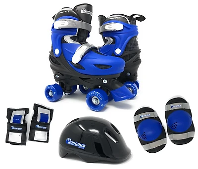 Chicago Skates Boys' Adjustable Quad Skate Combo Set