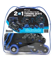 Chicago Skates Boys' Adjustable Inline Training Skate Combo Set