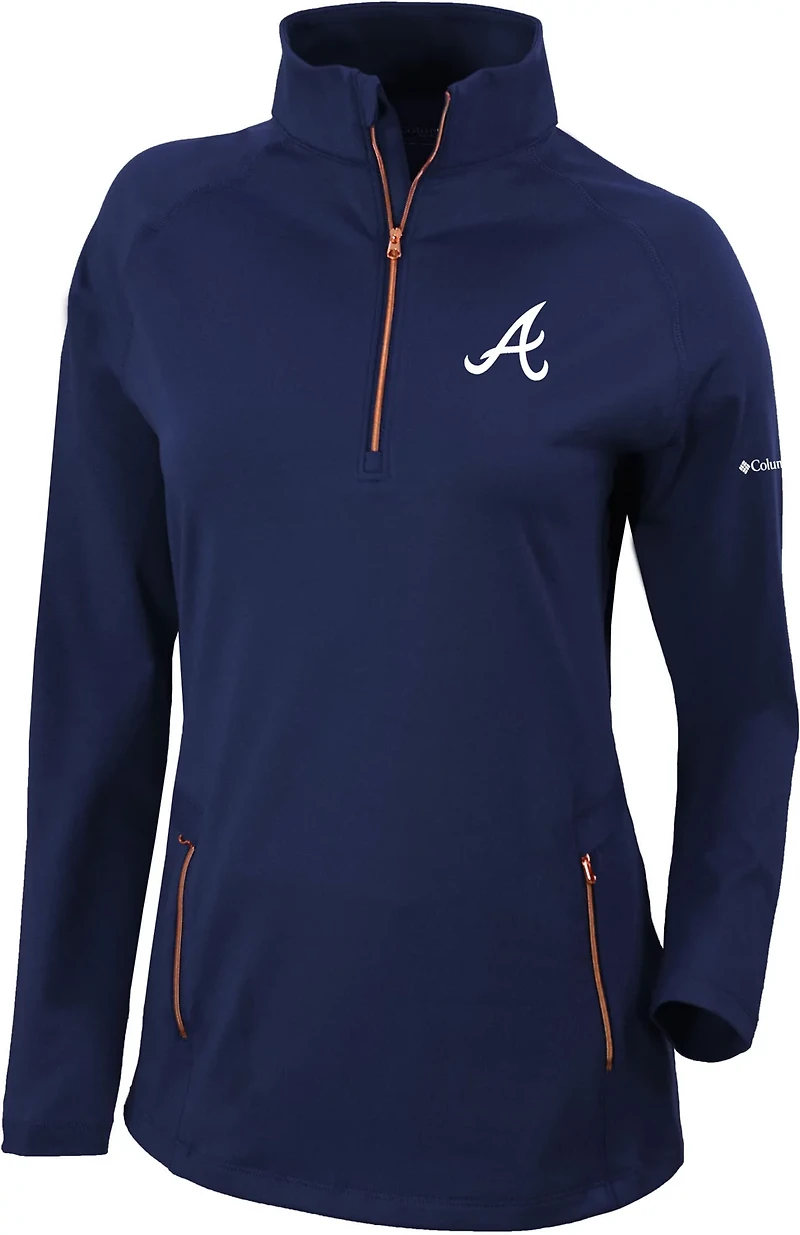 Columbia Sportswear Women's Atlanta Braves Omni-WICK Outward Nine 1/4-Zip Shirt