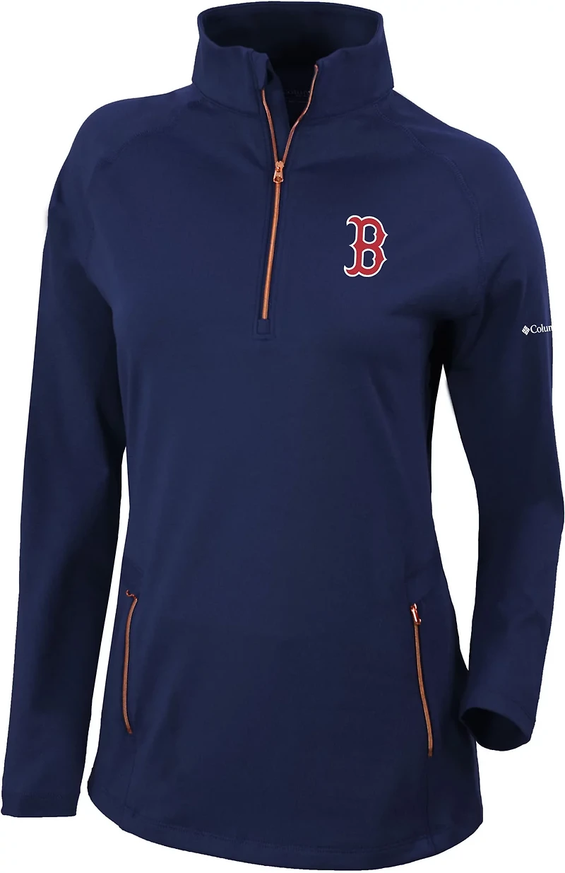Columbia Sportswear Women's Boston Red Sox Omni-WICK Outward Nine 1/4-Zip Shirt