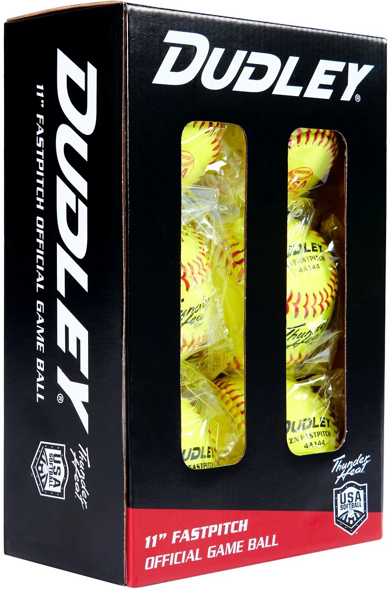 Dudley Thunder Heat 11 in ASA Fast-Pitch Softballs 6-Pack