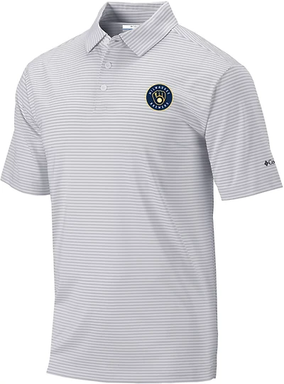 Columbia Sportswear Men's Milwaukee Brewers Club Invite Polo Shirt