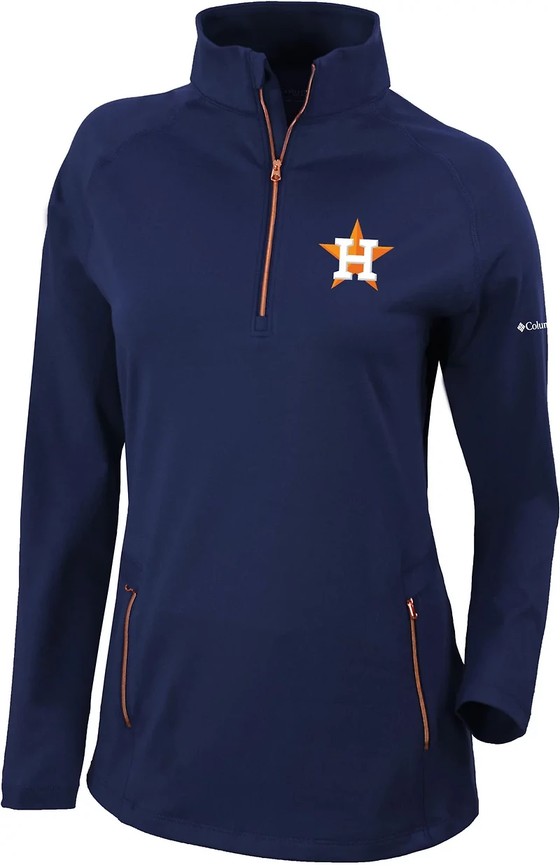 Columbia Sportswear Women's Houston Astros Omni-WICK Outward Nine 1/4-Zip Pullover