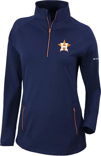 Columbia Sportswear Women's Houston Astros Omni-WICK Outward Nine 1/4-Zip Pullover