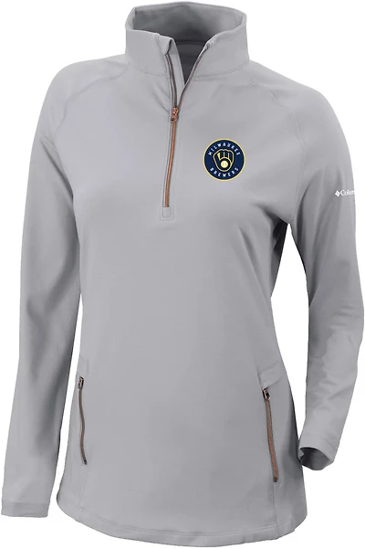 Columbia Sportswear Women's Milwaukee Brewers Omni-WICK Outward Nine 1/4-Zip Shirt