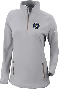 Columbia Sportswear Women's Milwaukee Brewers Omni-WICK Outward Nine 1/4-Zip Shirt