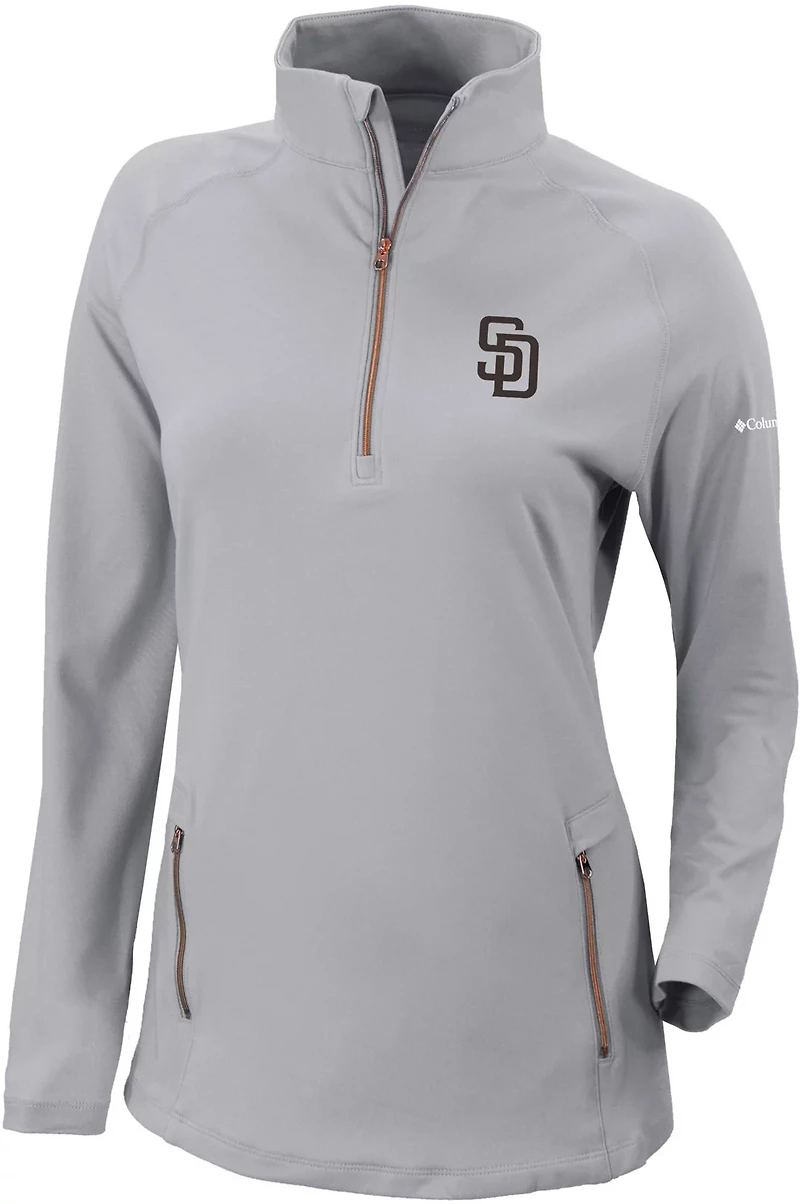 Columbia Sportswear Women's San Diego Padres Omni-WICK Outward Nine 1/4-Zip Shirt