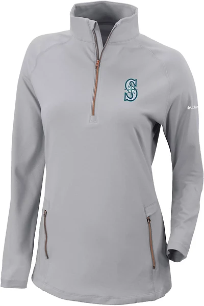 Columbia Sportswear Women's Seattle Mariners Omni-WICK Outward Nine 1/4-Zip Shirt