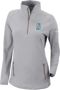 Columbia Sportswear Women's Seattle Mariners Omni-WICK Outward Nine 1/4-Zip Shirt