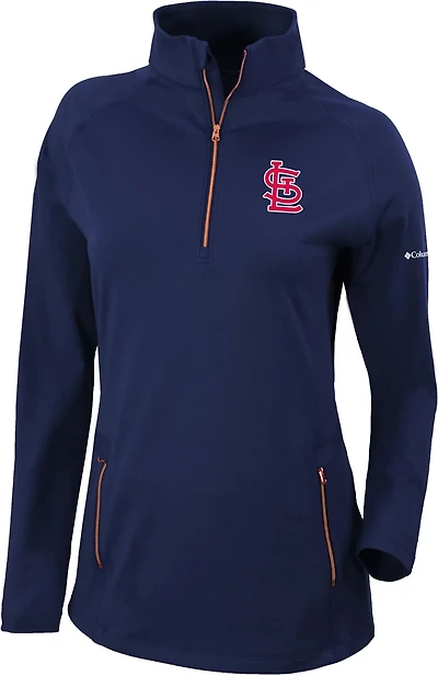 Columbia Sportswear Women's St. Louis Cardinals Omni-WICK Outward Nine 1/4-Zip Shirt