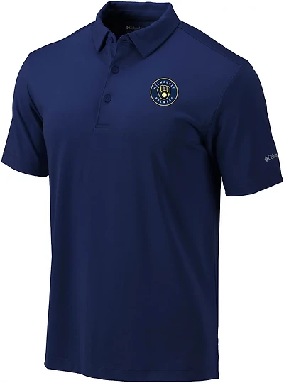 Columbia Sportswear Men's Milwaukee Brewers Omni-Wick Drive Polo Shirt