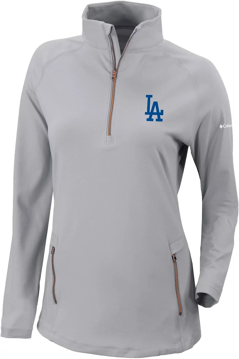 Columbia Sportswear Women's Los Angeles Dodgers Omni-WICK Outward Nine 1/4-Zip Shirt