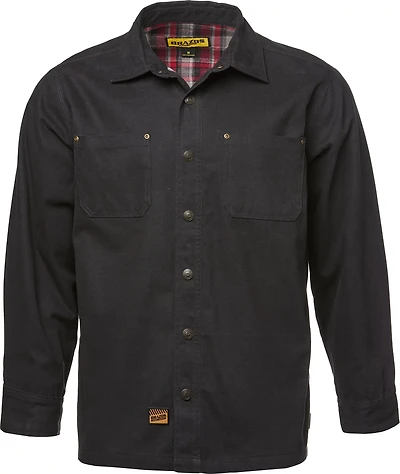 Brazos Men's Contractor Duck Canvas Flannel Lined Shirt Jacket