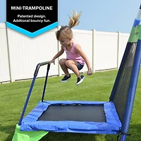 Sportspower Mountain View Metal Slide, Swing and Trampoline Set