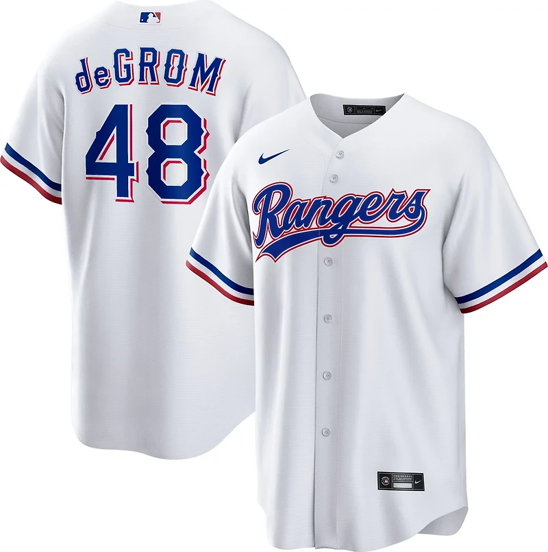 Nike Men's Texas Rangers deGrom Home Replica Jersey