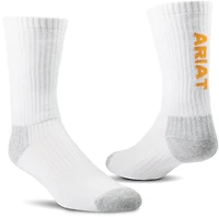 Ariat Men's Premium Ringspun Cotton Work Crew Socks 3 Pack