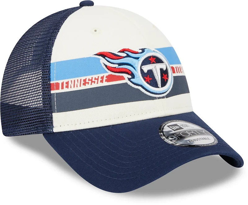 New Era Men's Tennessee Titans Team Stripe 9FORTY Cap