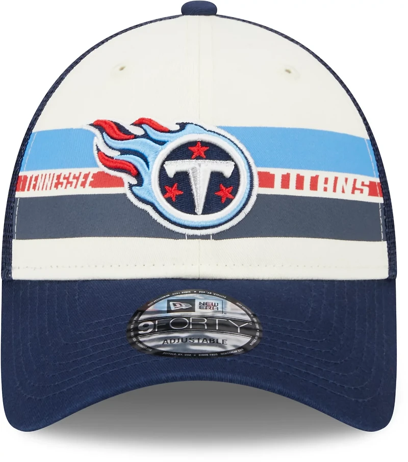 New Era Men's Tennessee Titans Team Stripe 9FORTY Cap