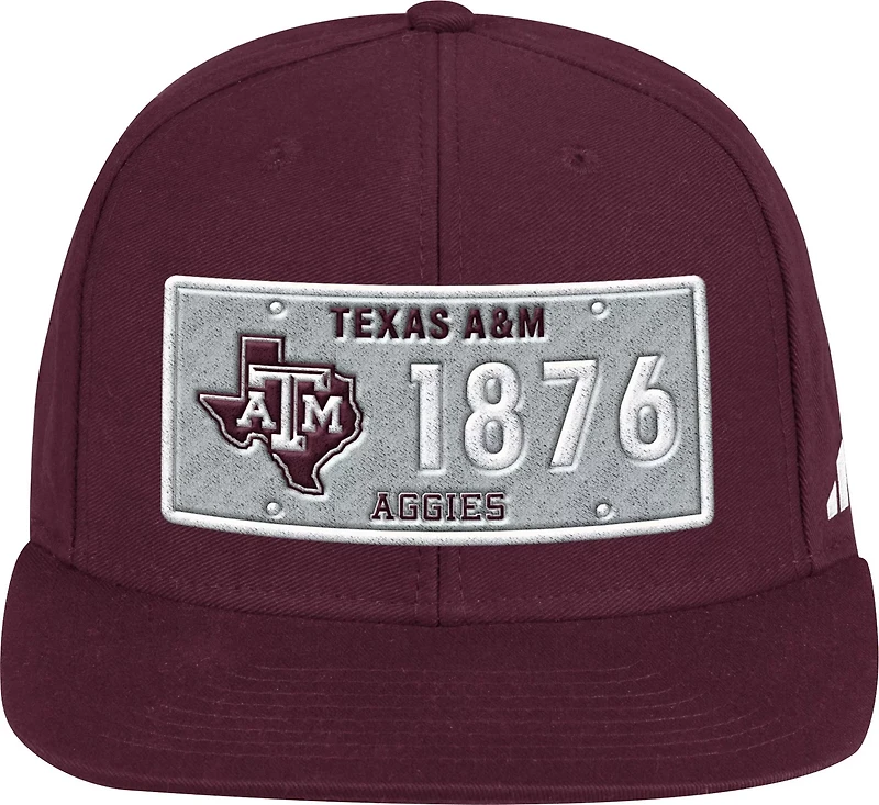 Adidas Texas A&M University Flat Brim Snapback Cap