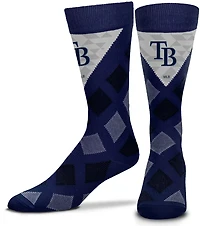 For Bare Feet Tampa Bay Rays Dashed Diamond Thin Socks