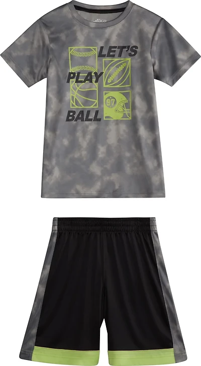 BCG Boys' 4-7 Let's Play Ball T-shirt and Shorts Set