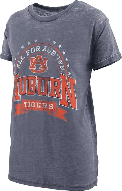 Three Square Women's Auburn University Vintage Boyfriend Captain T-shirt