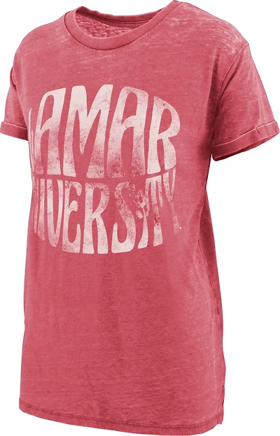 Three Square Women’s Lamar University Vintage Boyfriend Goldie Graphic T-shirt