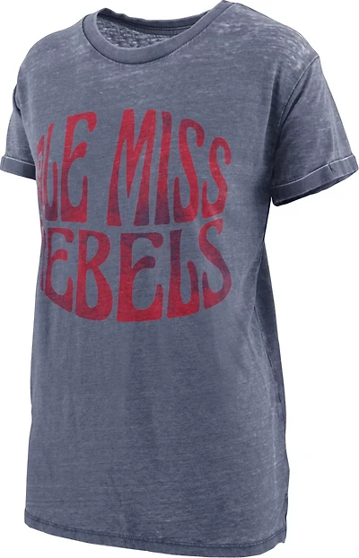 Three Square Women’s University of Mississippi Vintage Boyfriend Goldie Graphic T-shirt