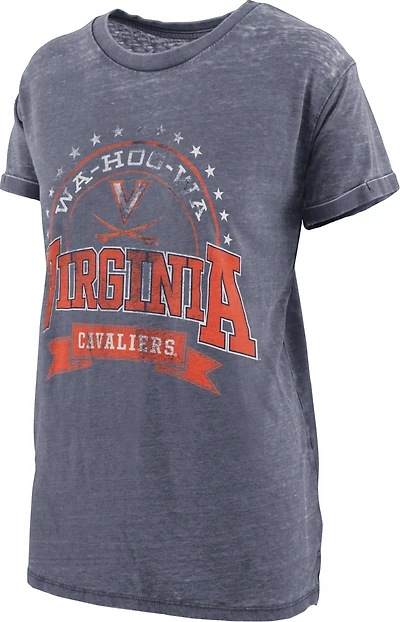 Three Square Women's University of Virginia Vintage Boyfriend Captain T-shirt