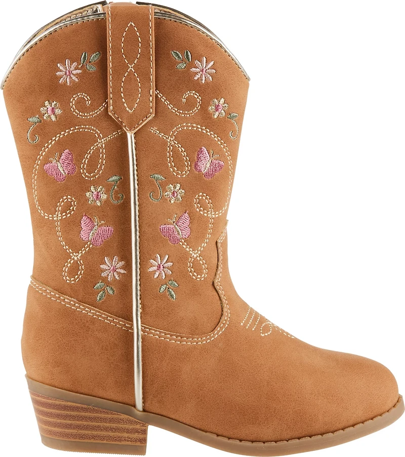 Magellan Outdoors Toddlers' Butterfly Embroidered Western Boots